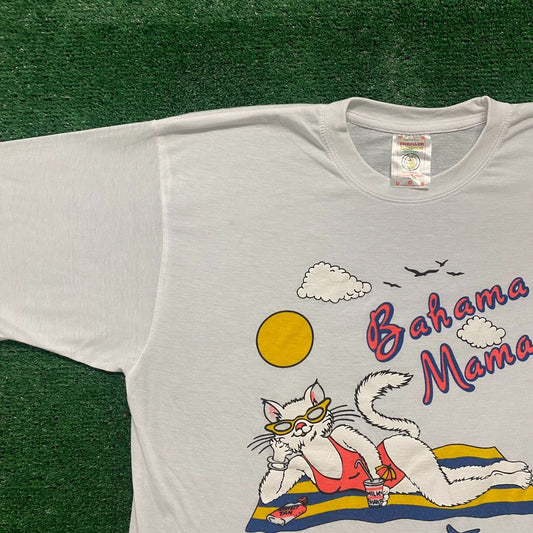 Vintage 80s Bahama Mama Essential Tropical Beach Tourist Tee