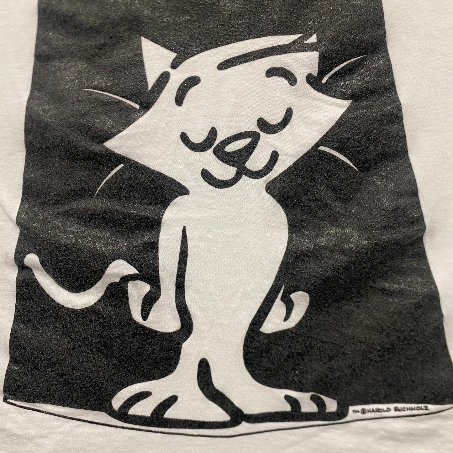 Vintage 90s Apathy Cat Shirt Depression Comic Emo Punk Tee