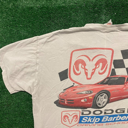 Vintage Y2K Dodge Driving School Automotive Racing T-Shirt