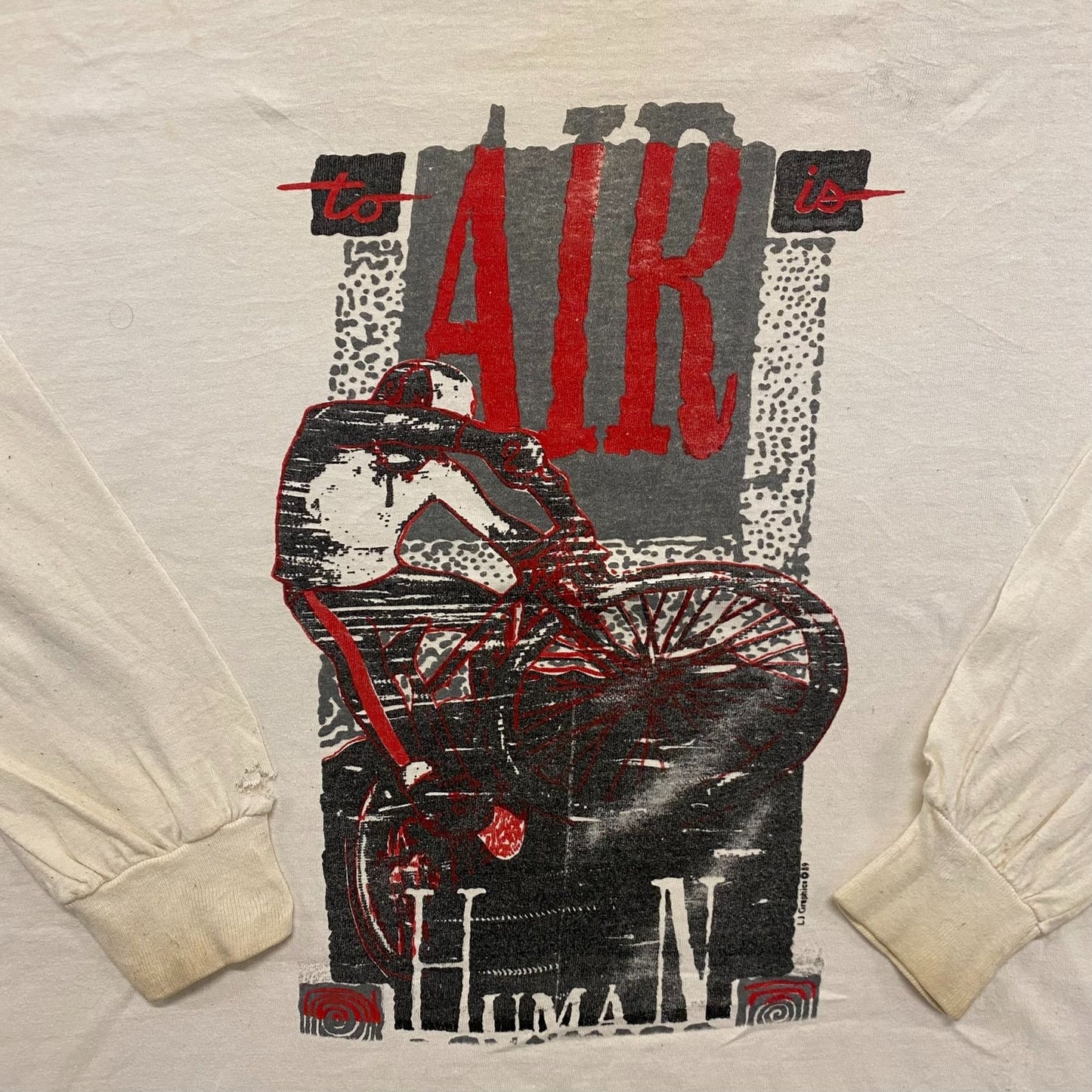 Air Human BMX Wheelie Vintage 90s Thrashed T-Shirt