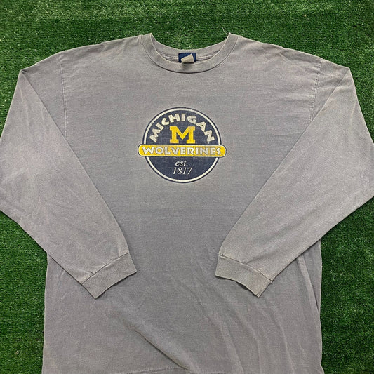Vintage 90s Michigan Wolverines Essential College Sports Tee