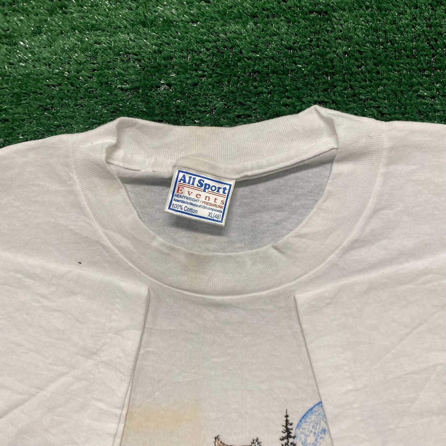 Vintage 90s Nature Landscape Art Single Stitch T-Shirt