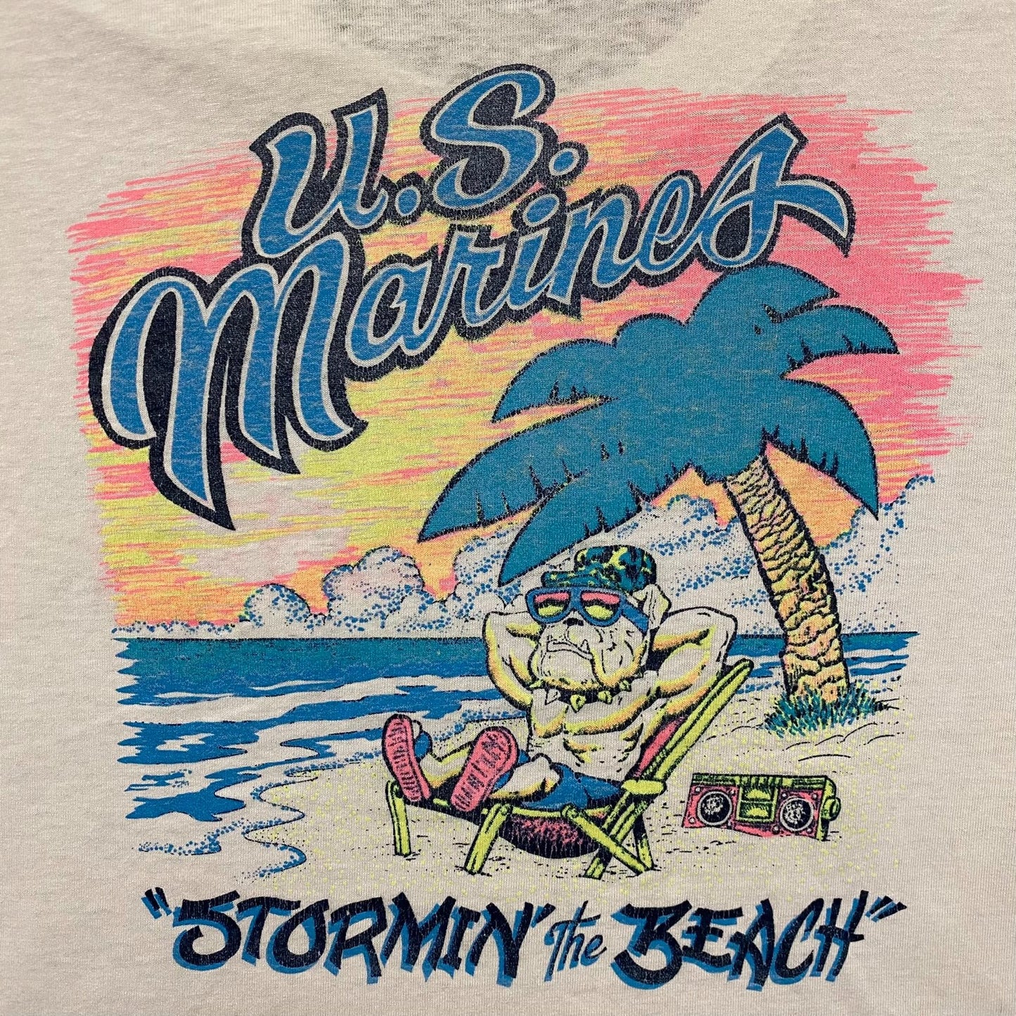 Vintage 80s USMC Marines Single Stitch Military Humor Tee