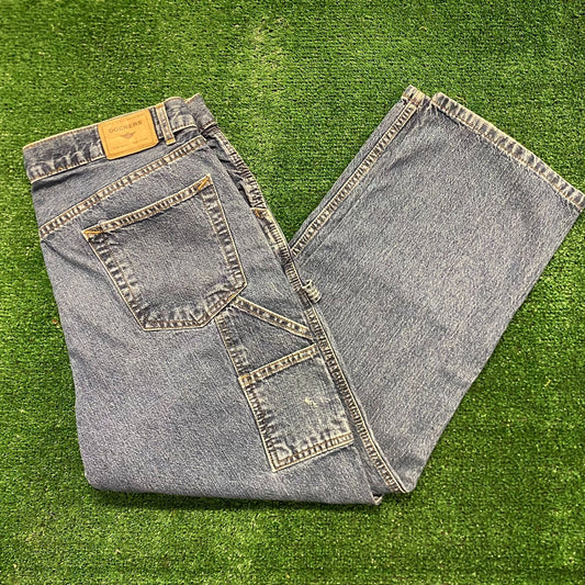 Relaxed Fit Vintage Denim Carpenter Jeans Workwear Pants