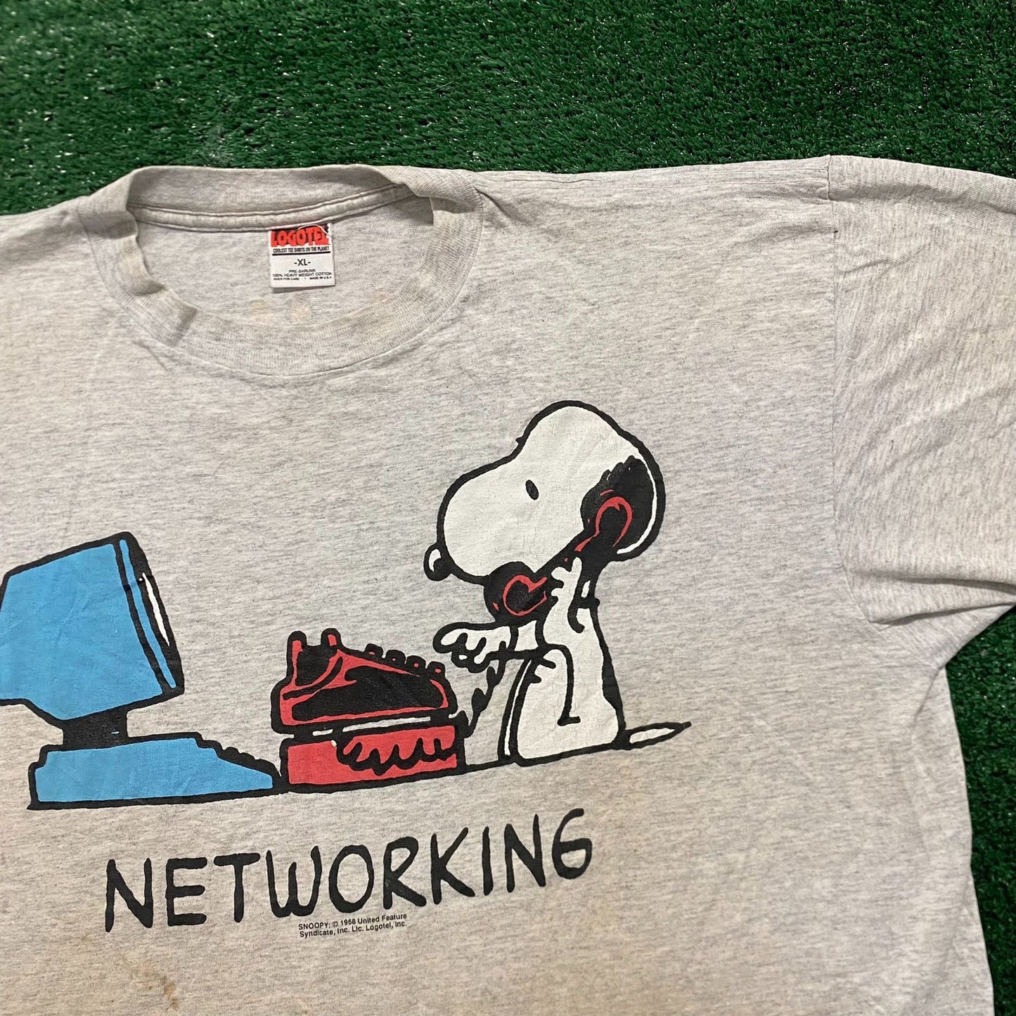 Rare Vintage 90s Peanuts Snoopy Single Stitch Comic T-Shirt