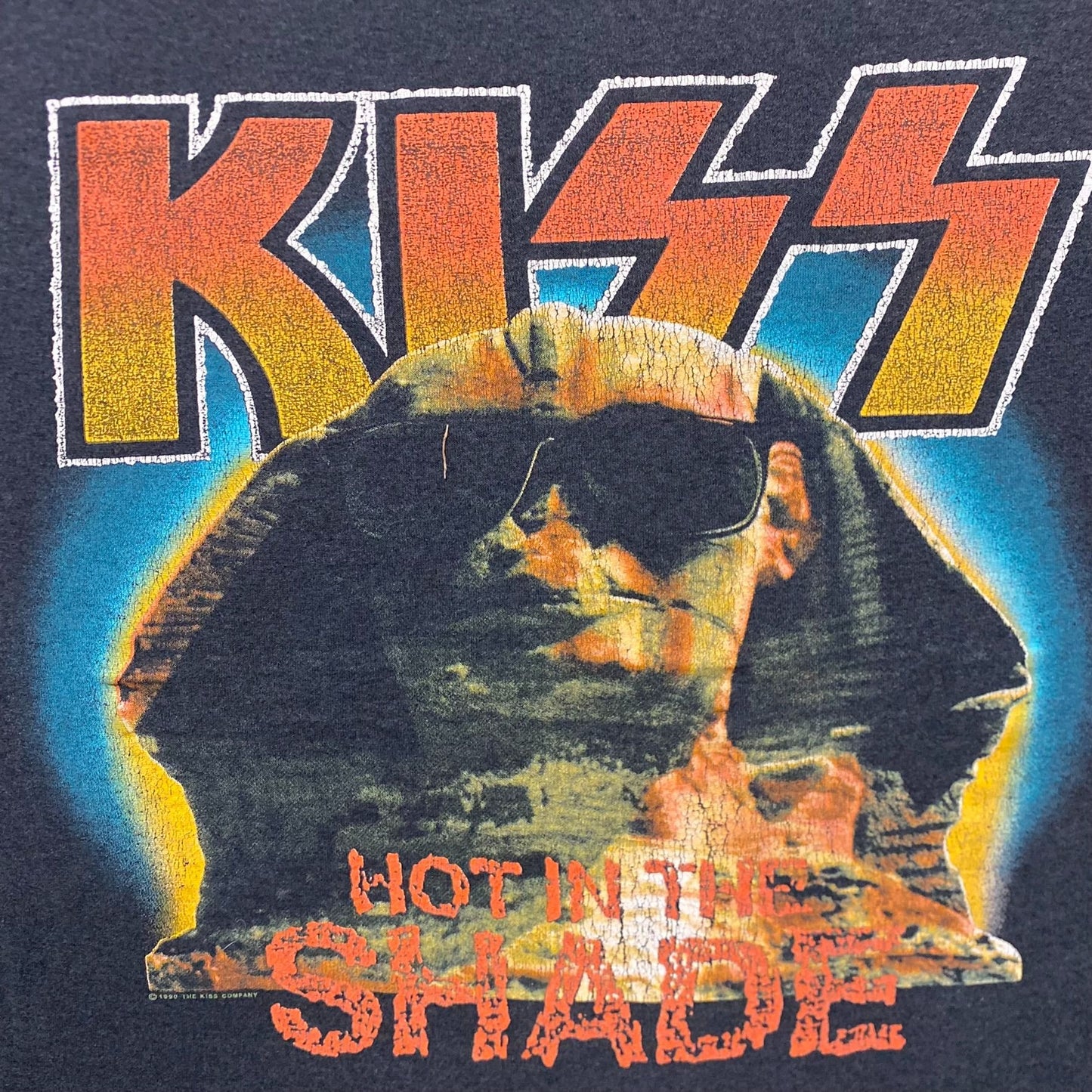 Vintage 90s KISS Hot In the Shade Faded Metal Rock Band Tee