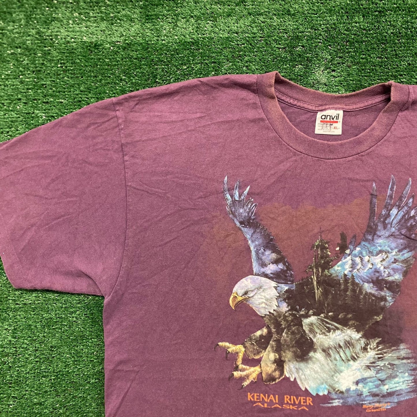 Vintage 90s Baggy Alaska Nature Single Stitch T-Shirt
