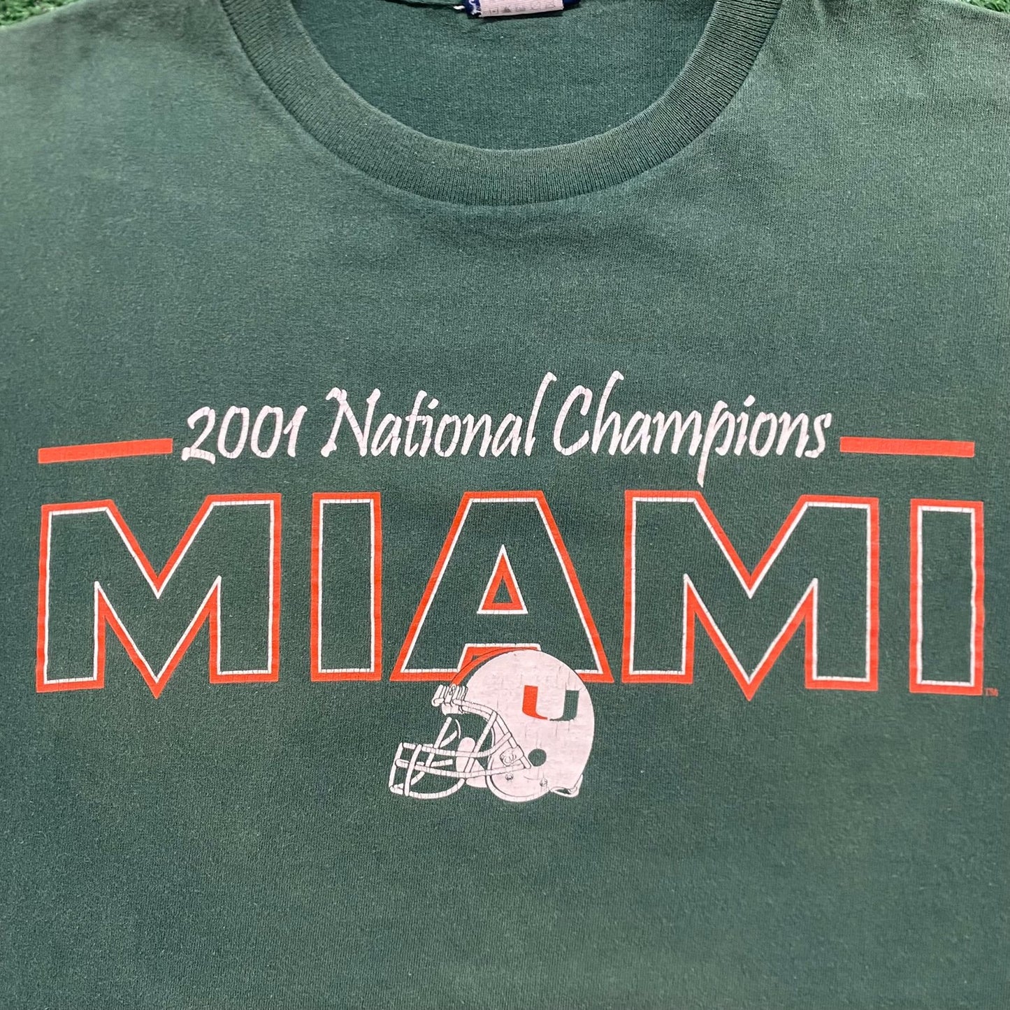 Vintage Y2K Miami Hurricanes Football Shirt College Sports Tee