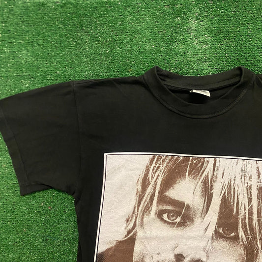 Vintage 90s Nirvana Kurt Cobain Memorial Grunge Band Tee