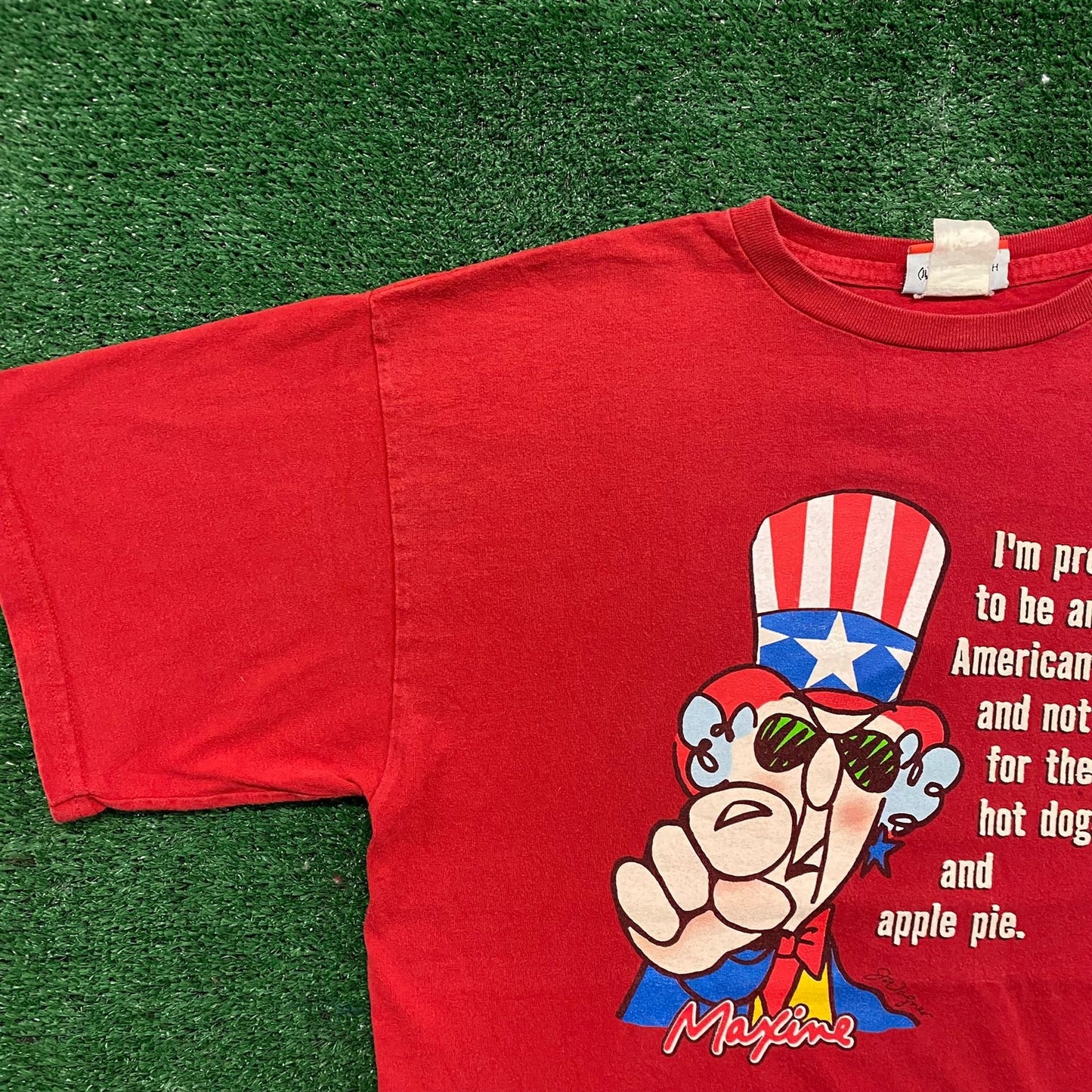 Vintage Y2K Maxine Comic USA Hallmark Funny Quote Tee