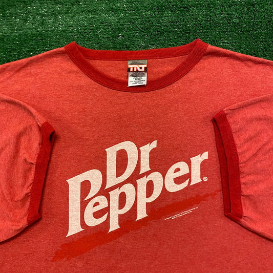 Dr. Pepper Vintage Soda Junk Food Ringer T-Shirt