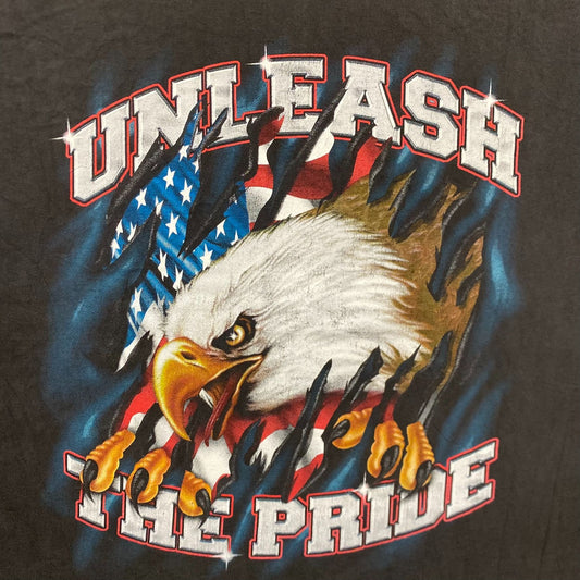 Vintage Y2K Baggy USA American Flag Eagle T-Shirt