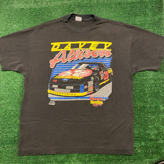 Davey Allison Vintage 90s NASCAR Texaco Racing T-Shirt