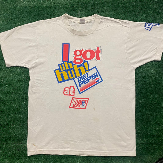 Vintage 90s Diet Pepsi Uh Huh KFC Single Stitch Promo Tee