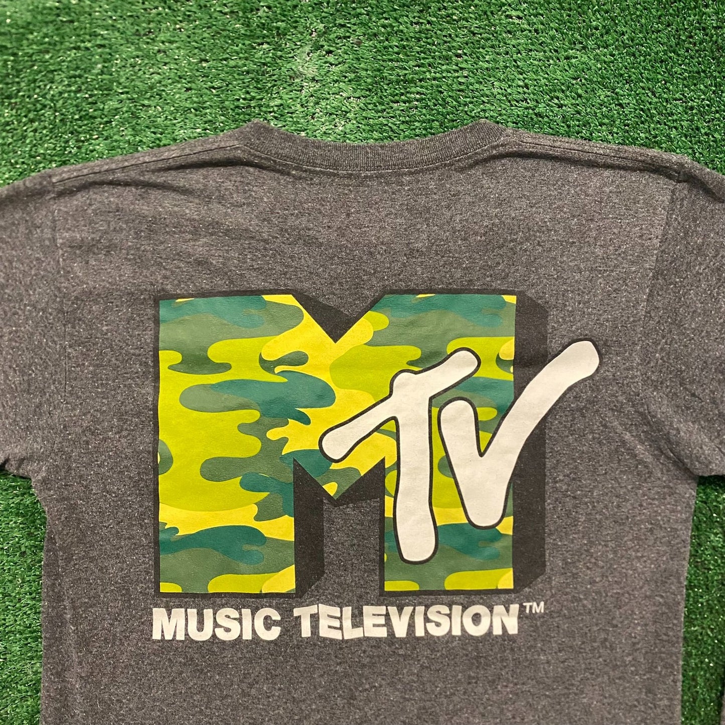 Y2K Essential MTV Forest Camo Retro Long Sleeve T-Shirt