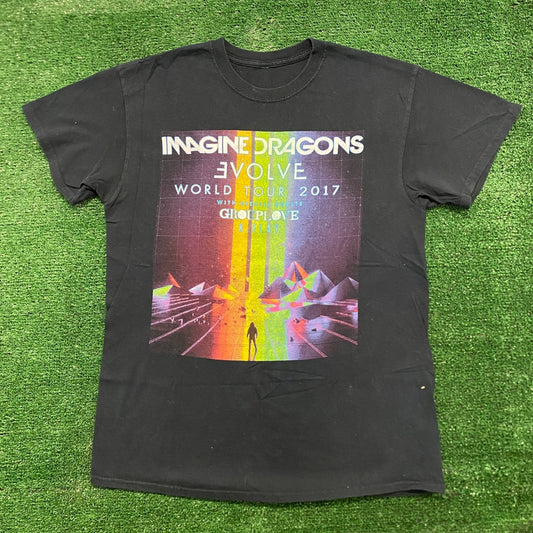 Imagine Dragons Evolve Vintage Pop Music Band T-Shirt