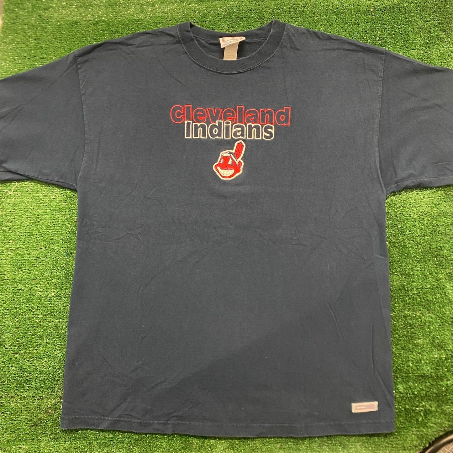 Vintage 90s Cleveland Indians Shirt Chief Wahoo MLB Logo Tee