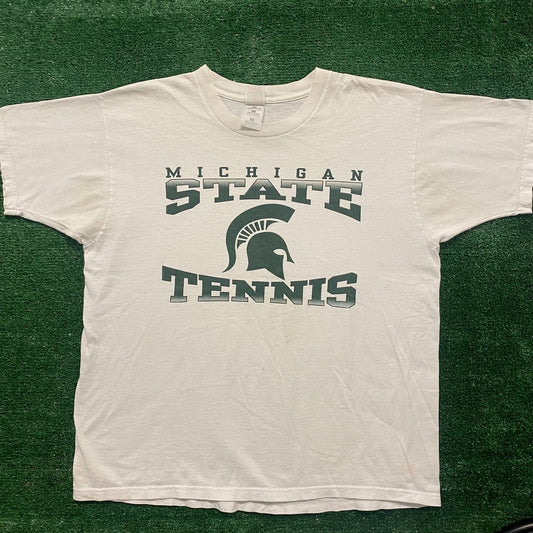 Vintage Y2K Michigan State Tennis Baggy College Sports Tee