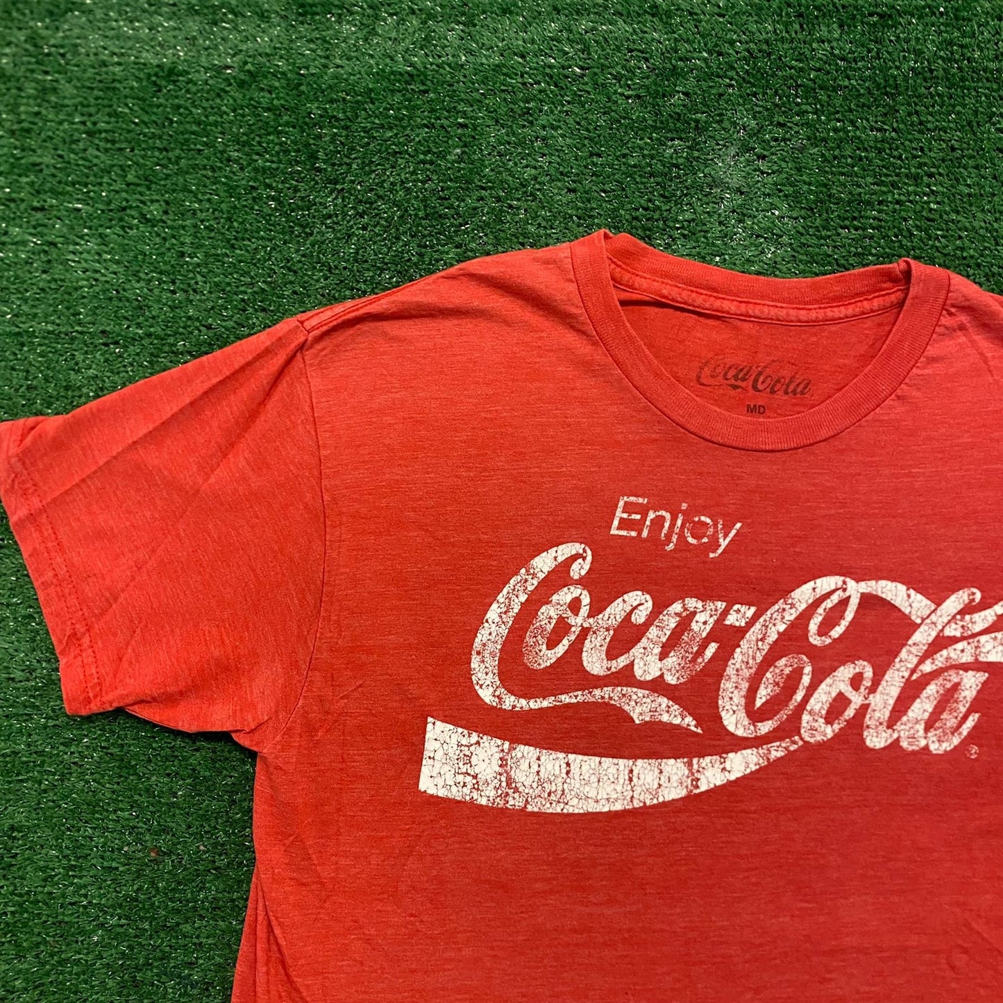 Essential Faded Coca-Cola Coke Spell Out T-Shirt