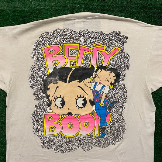 Betty Boop Overalls Vintage 90s Cartoon Comic T-Shirt