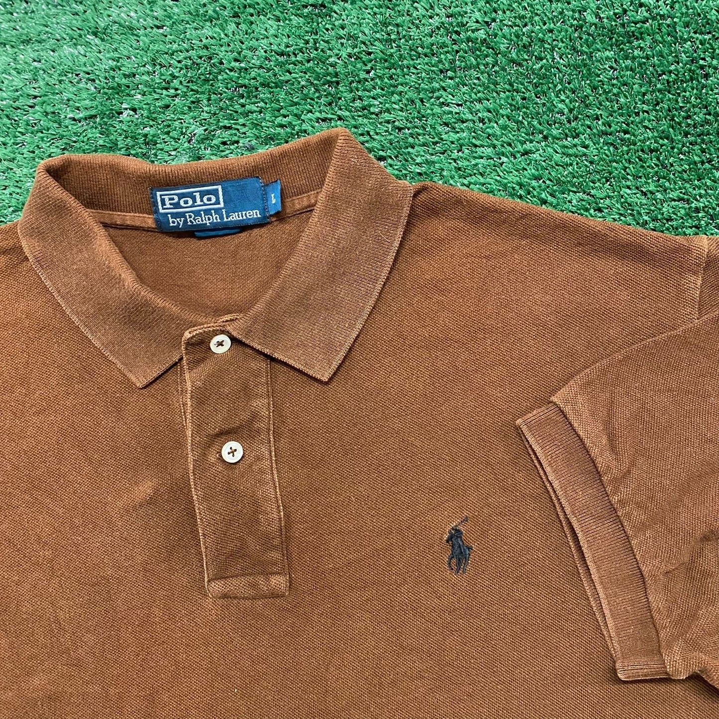 Vintage Y2K Essential Tonal Brown Ralph Lauren Polo Shirt