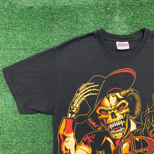 Vintage Ozzy OzzFest Metal Band Shirt Skull Demon Rock Tee