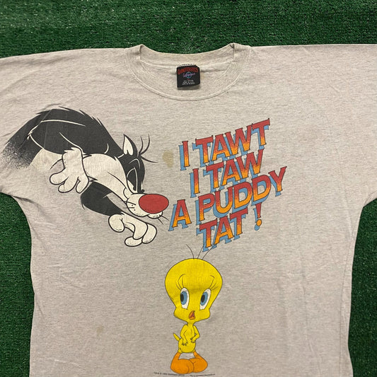 Tweety Sylvester Vintage 90s Cartoon Movie T-Shirt