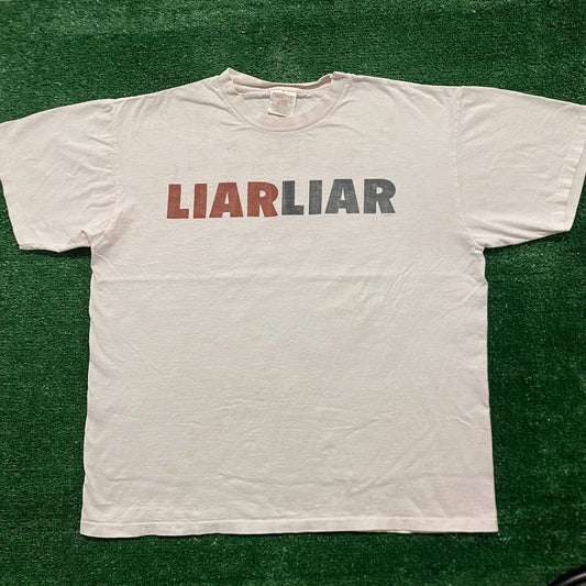 Vintage 90s Liar Liar Single Stitch Funny Movie Promo Tee