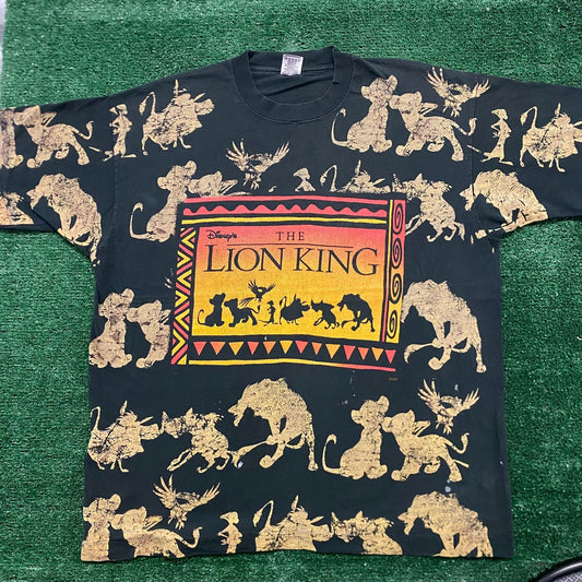Vintage 90s Disney The Lion King Single Stitch AOP T-Shirt