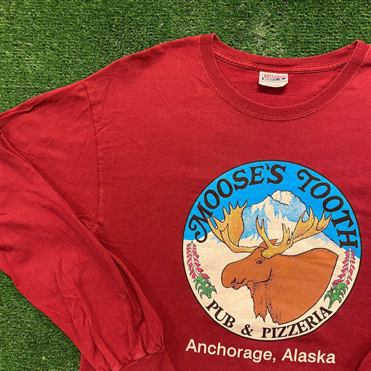 Anchorage Alaska Moose Vintage Long Sleeve T-Shirt