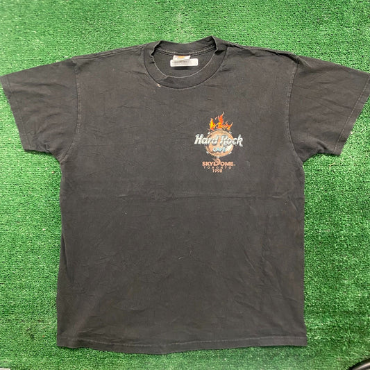 Vintage 90s Hard Rock Cafe Toronto Sun Faded Tourist Tee