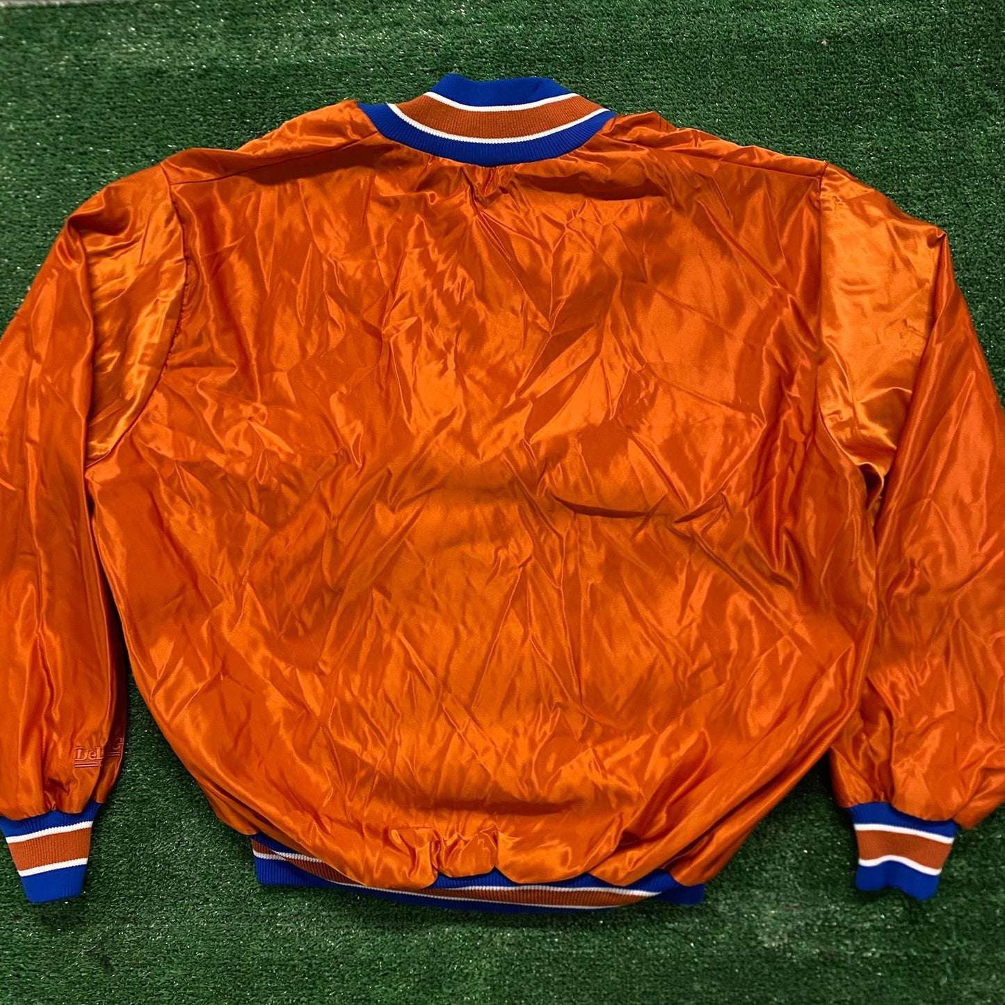 Vintage 90s Longhorn Athletics Sports Satin Bomber Jacket