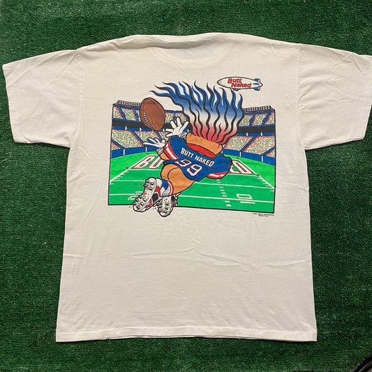 Vintage 90s Butt Naked Football Trolls Shirt Single Stitch Tee