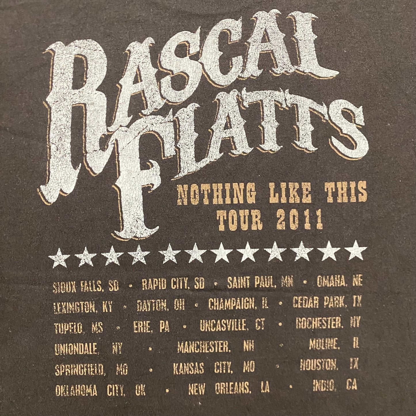 Vintage Y2K Rascal Flatts Tour Country Music Band Tee