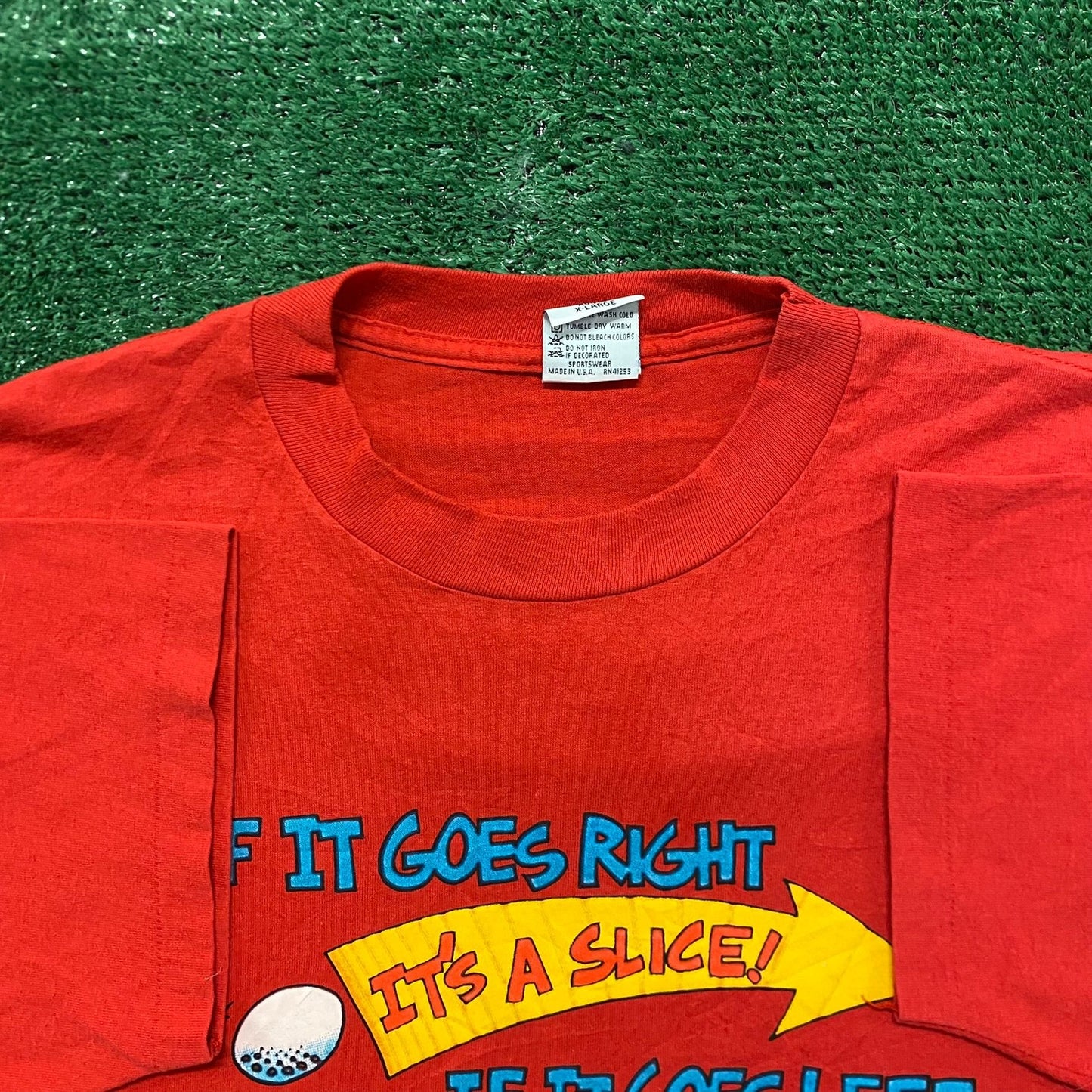 Vintage 90s Essential Funny Golf Quote Single Stitch T-Shirt