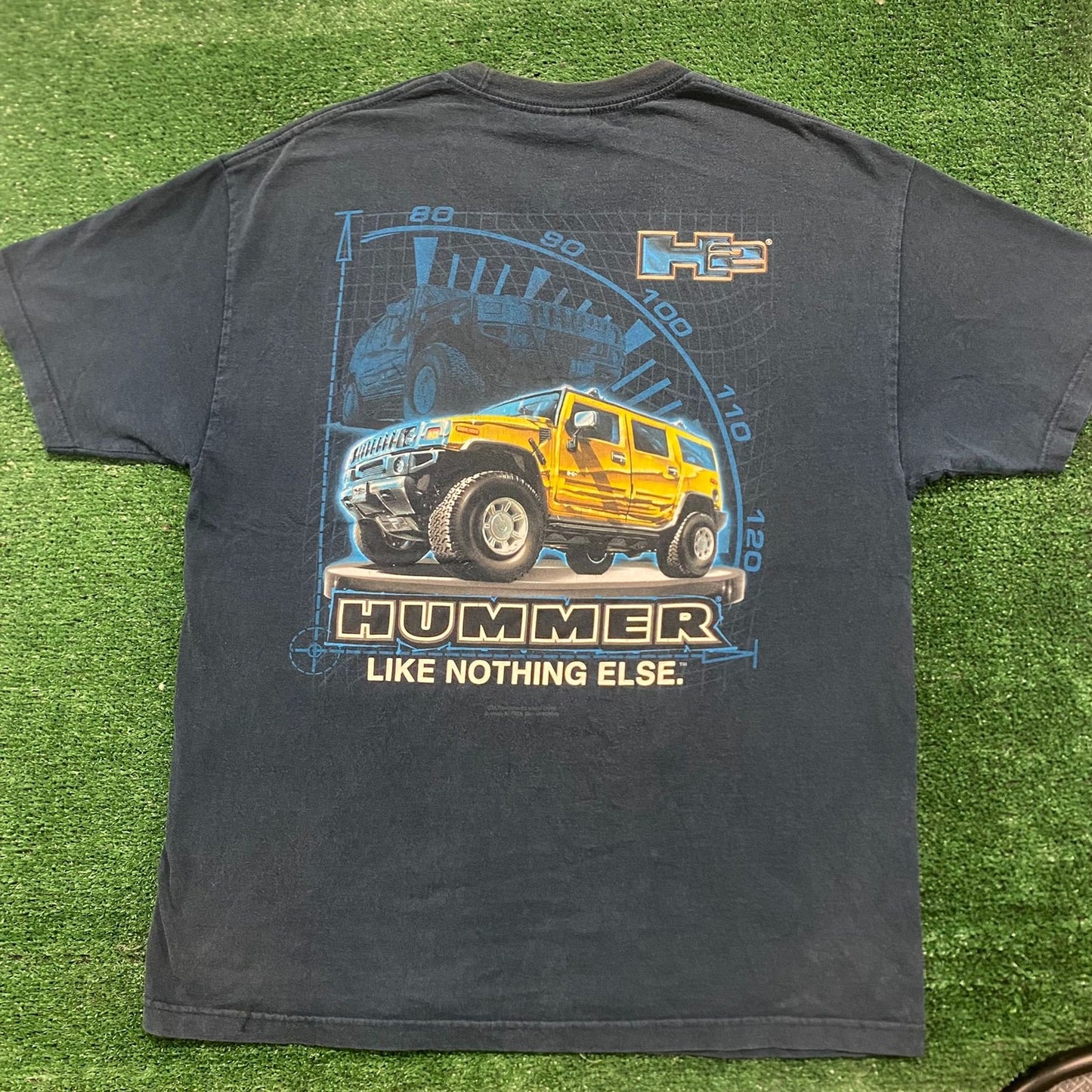 Vintage Y2K Hummer H2 Logo Essential Baggy Rap Cars Tee