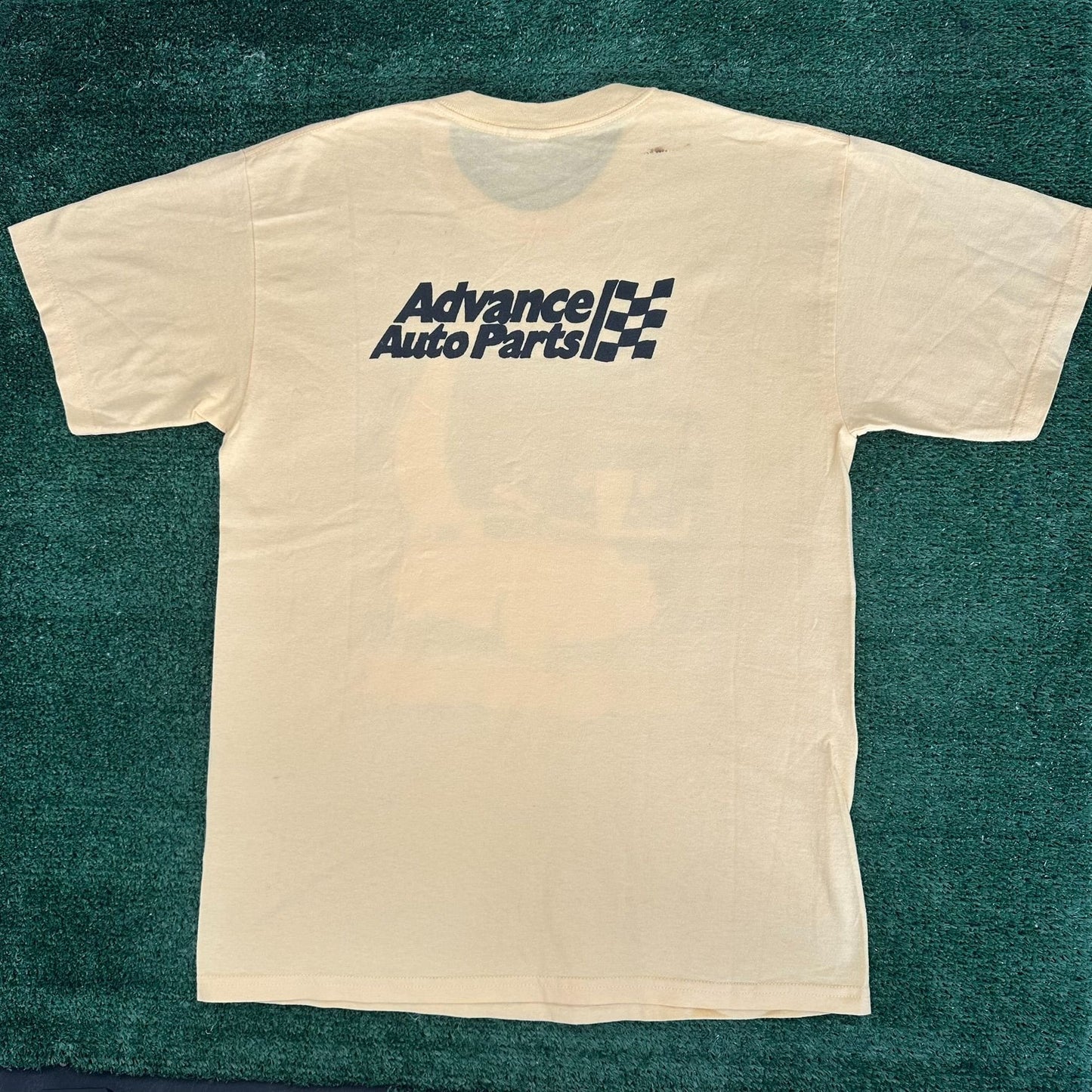 Vintage Y2K Moonshine Rod Run Car Show T-Shirt Yellow M Retro Classic Hot Rod