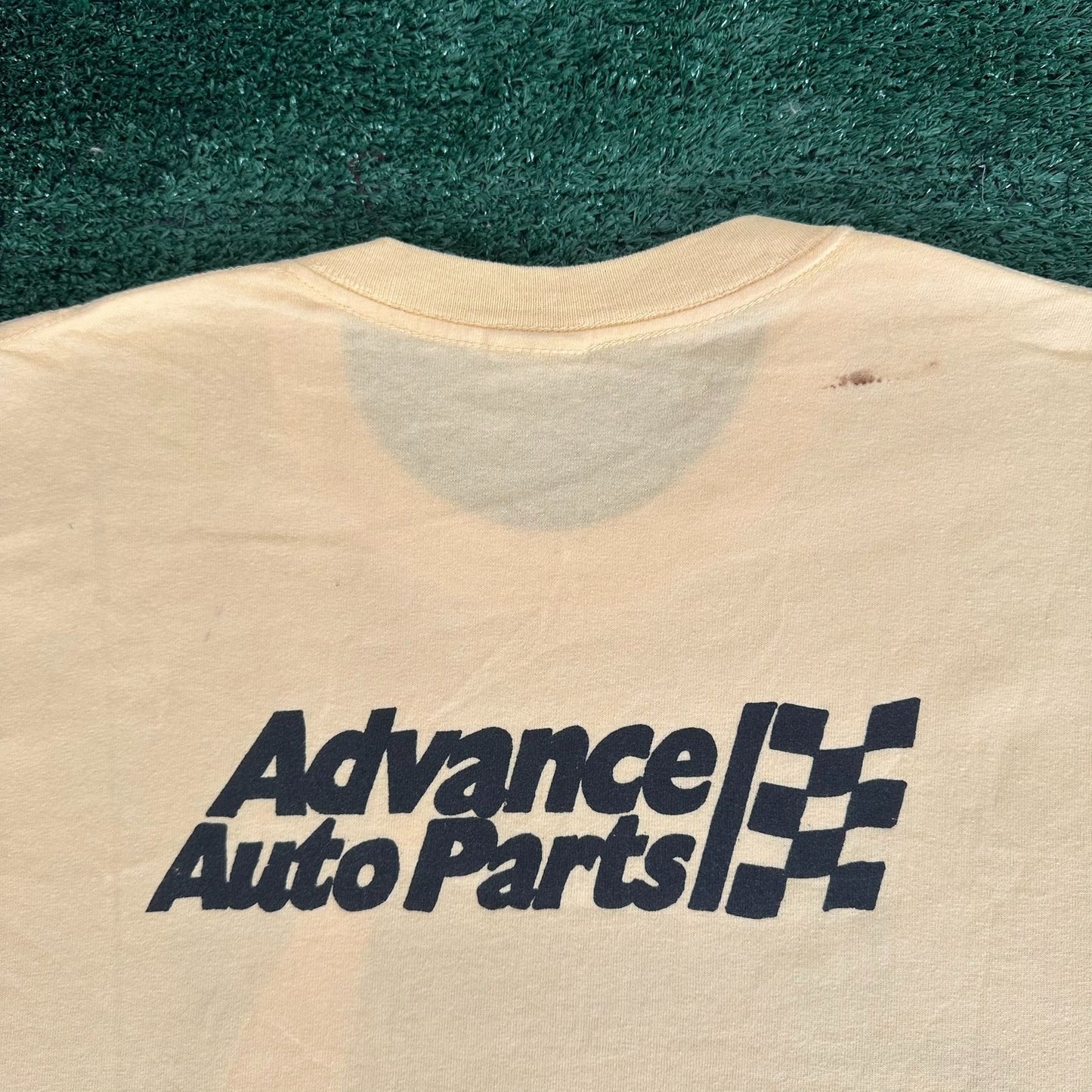 Vintage Y2K Moonshine Rod Run Car Show T-Shirt Yellow M Retro Classic Hot Rod