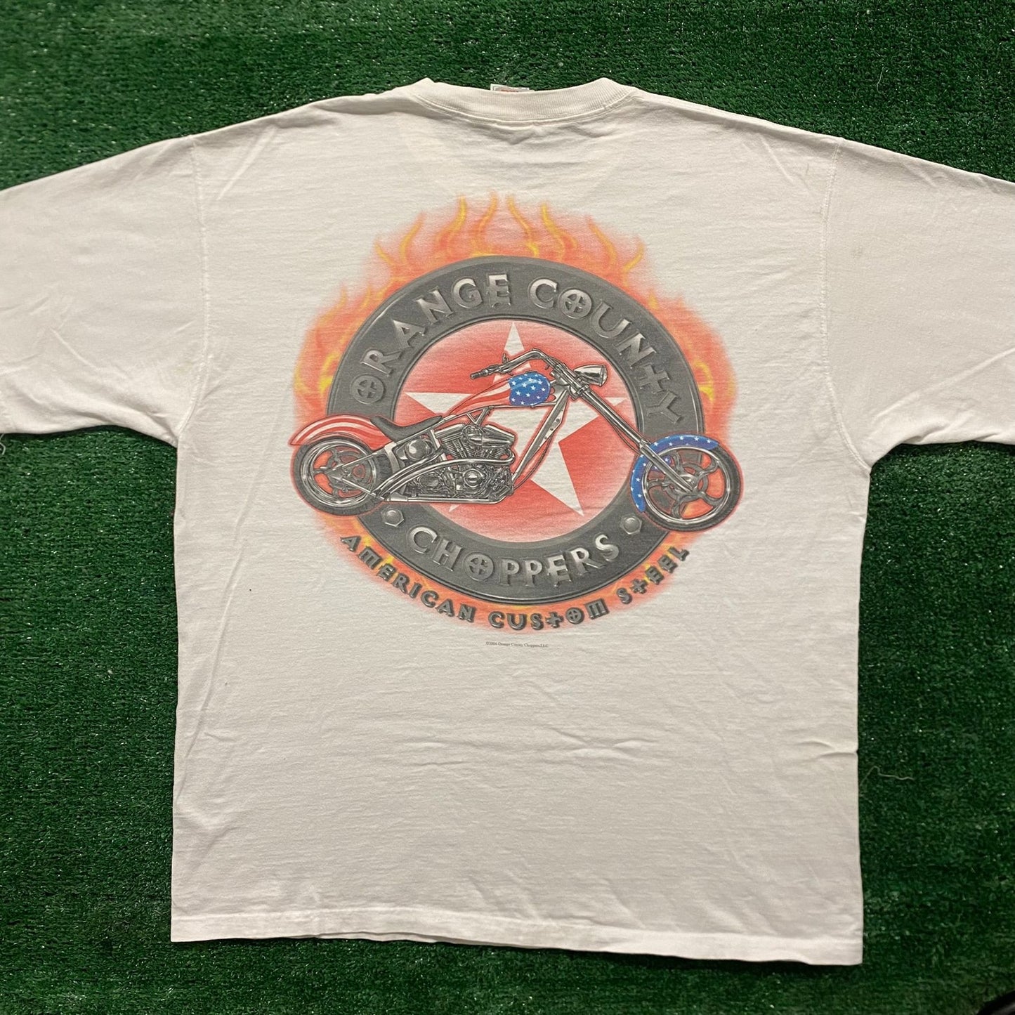 Vintage Y2K Orange County Choppers Shirt Motorcycle Biker Tee