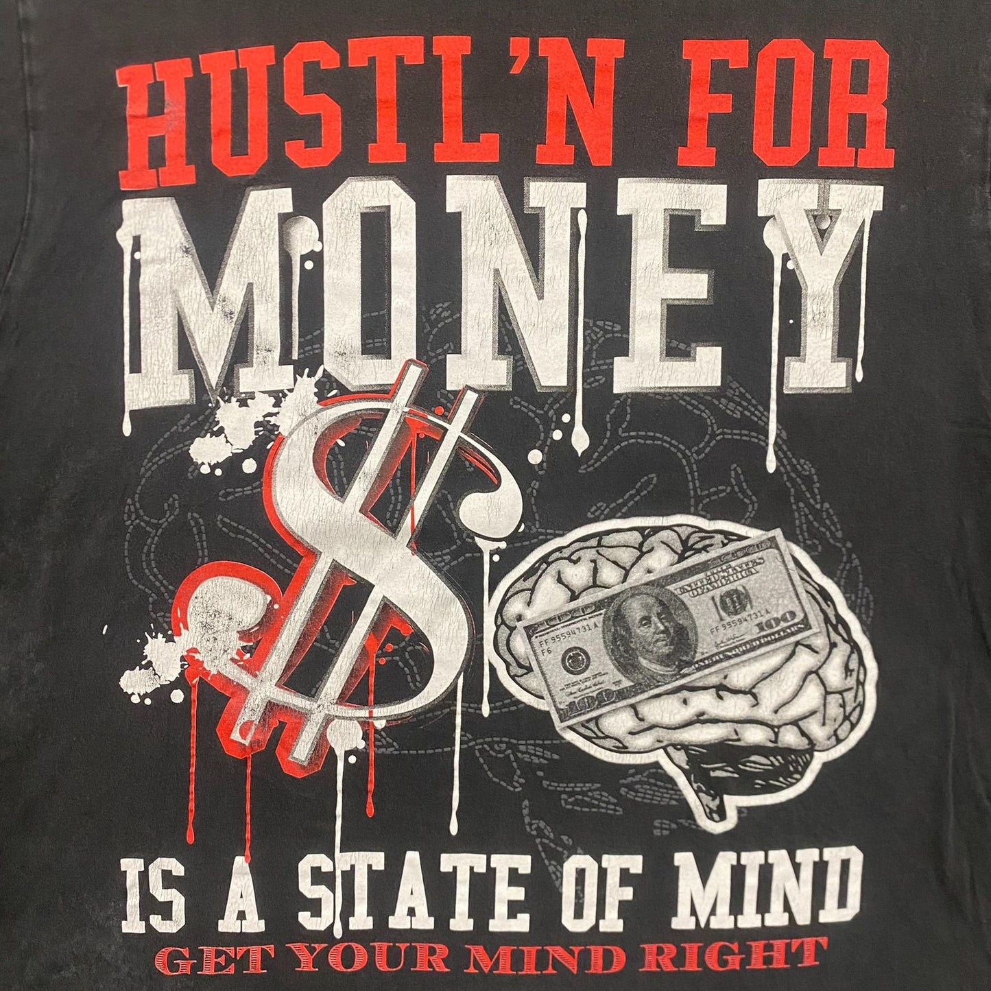 Vintage Y2K Hustle Money Essential Rap Hip Hop T-Shirt