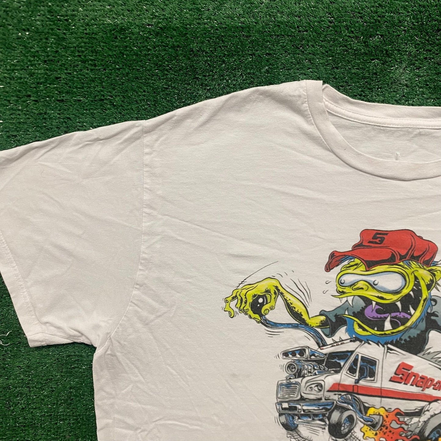 Vintage Y2K Snap On Racing Shirt Automotive Monster Punk Tee