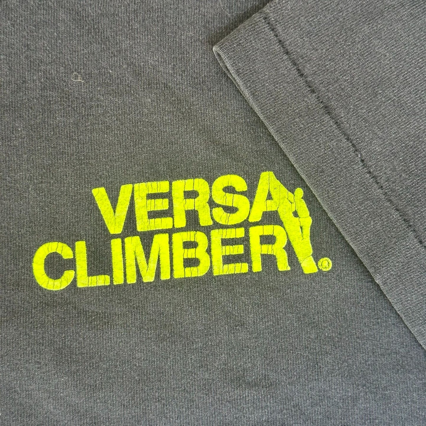 Vintage 90s VersaClimber T-Shirt Neon Workout Gym Exercise Single Stitch Black M