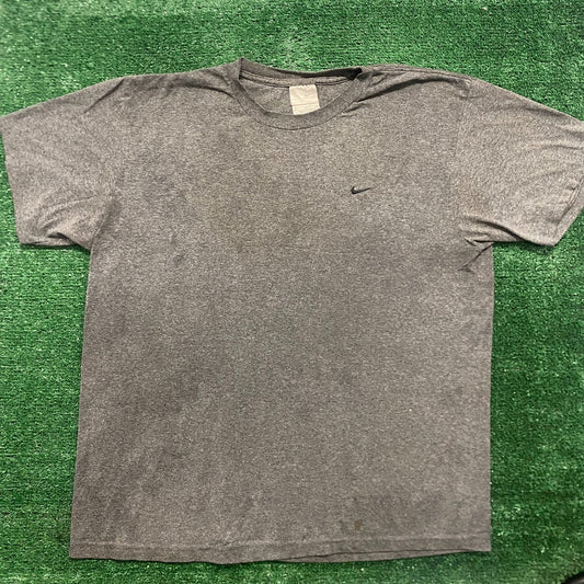 Vintage Y2K Nike Solo Off Center Swoosh Baggy Athletic Tee