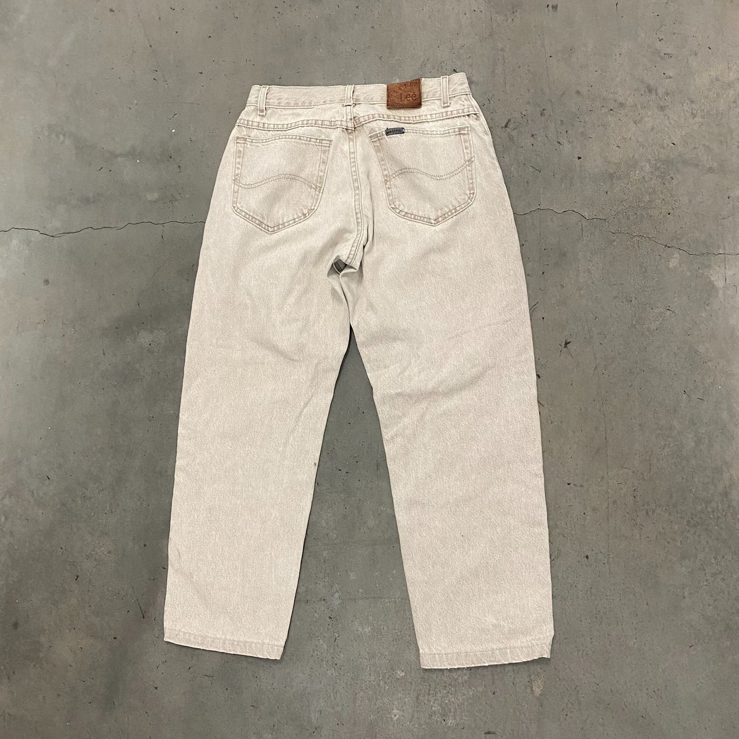 Vintage 90s Lee Gray Denim Baggy Relaxed Tonal Work Jeans