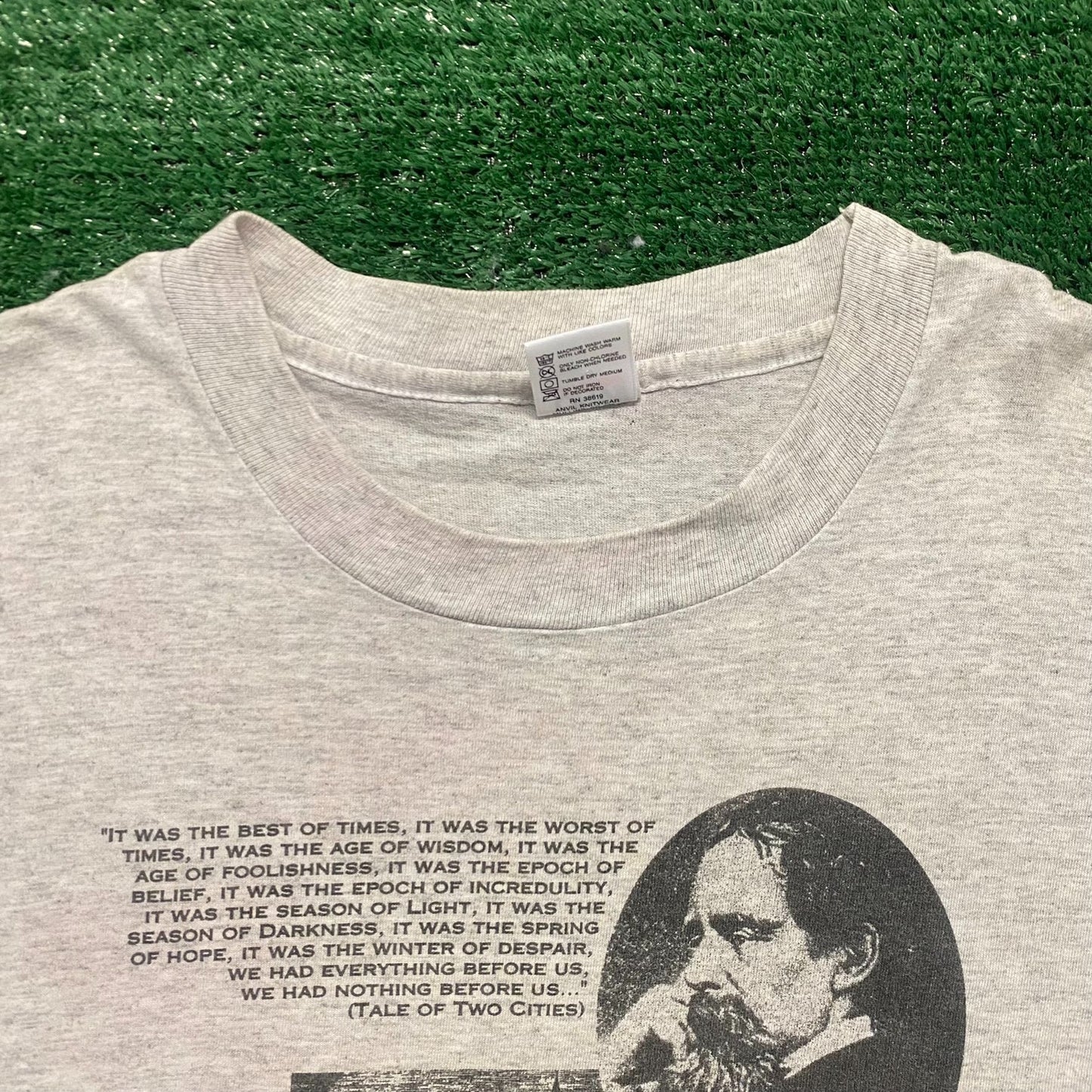 Vintage 90s Charles Dickens Shirt Author Literature Tee