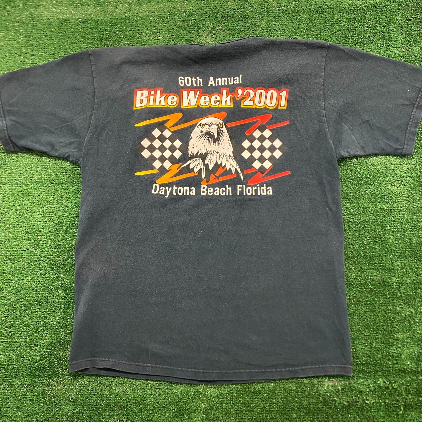 Daytona Bike Week 2001 Vintage Moto Biker T-Shirt
