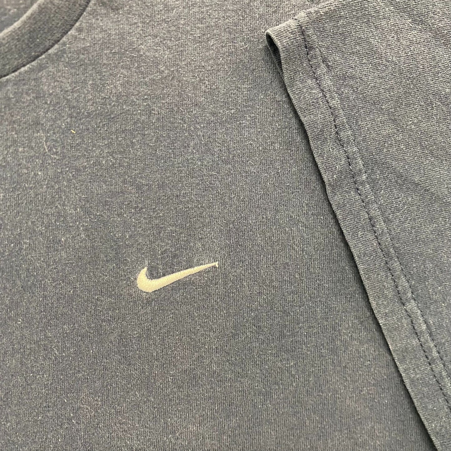 Vintage Y2K Nike Off Center Solo Swoosh Sun Faded Logo Tee