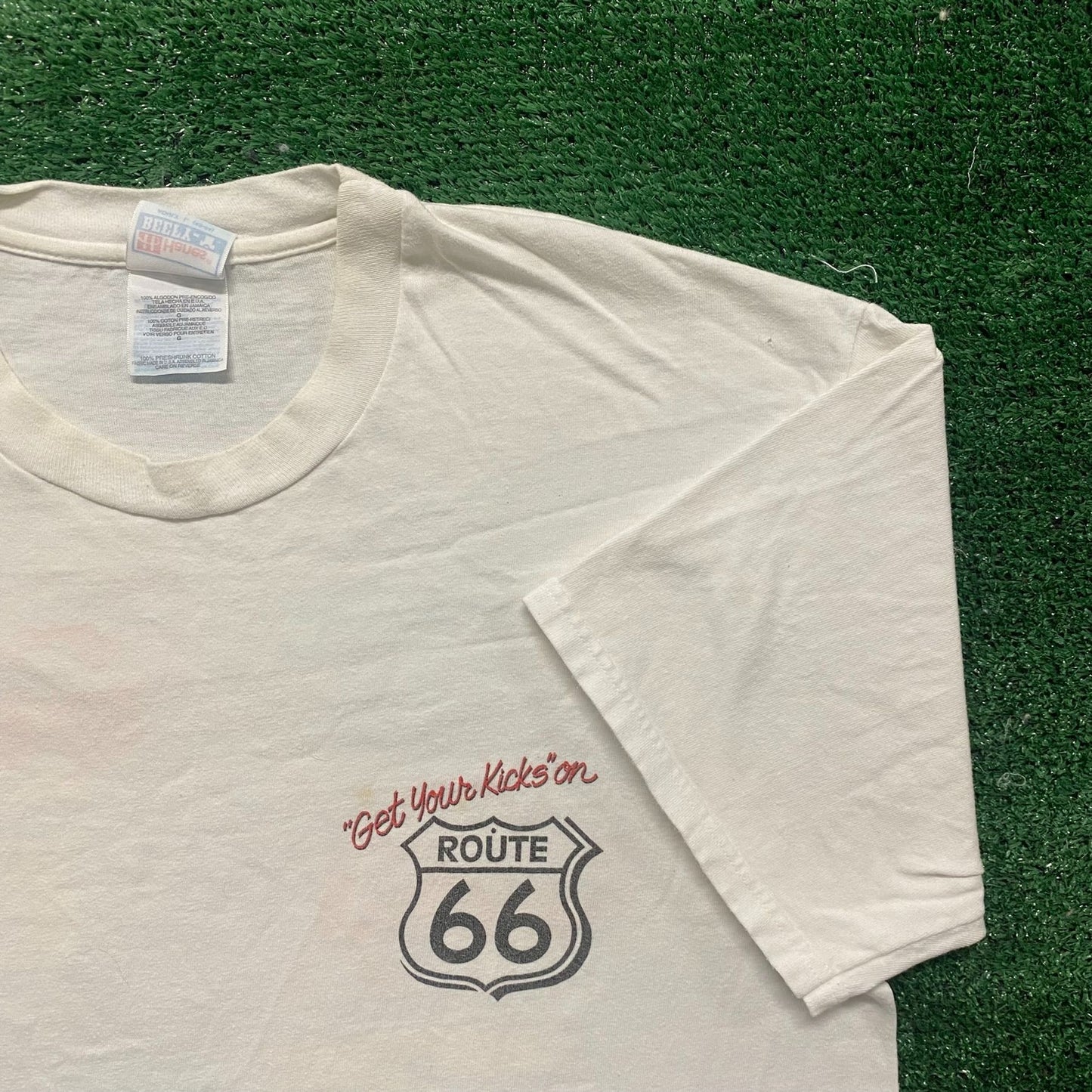 Vintage Y2K Route 66 Shirt Grunge American Cars Auto USA Tee