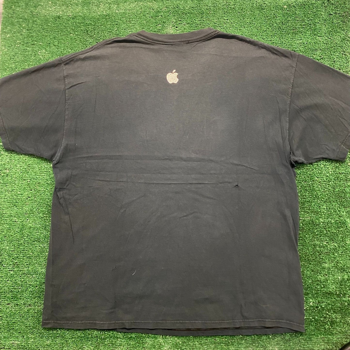 Vintage Y2K Sun Faded Baggy Apple Mac OS X Longhorn T-Shirt