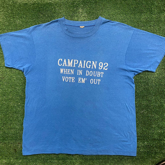 Vintage 90s Vote 1992 Election Political Single Stitch Tee